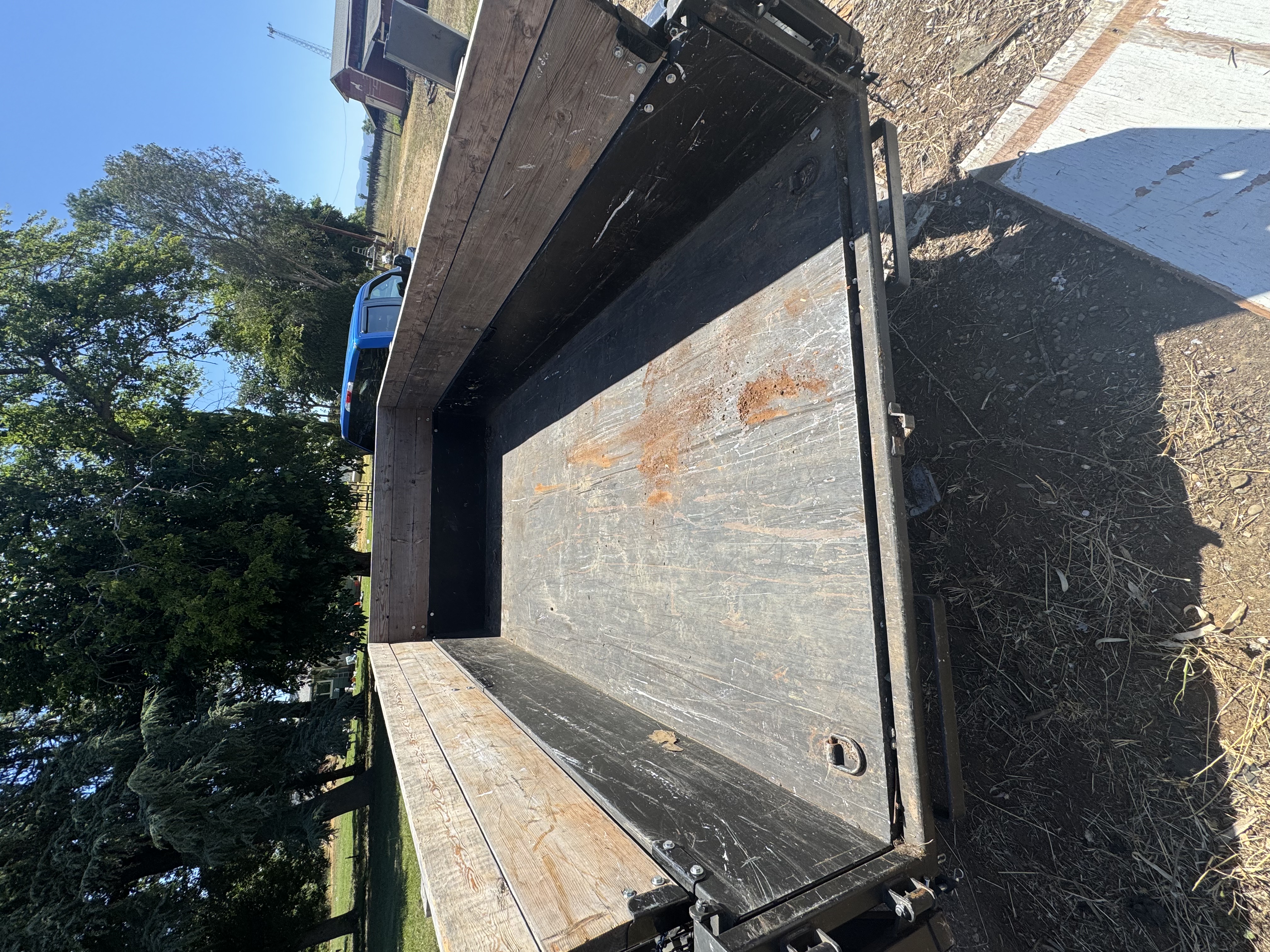 Empty trailer ready to be loaded